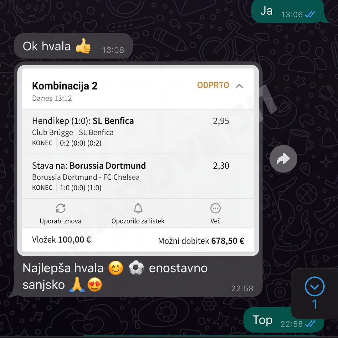 Posnetek zaslona stranke
